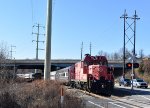 The 23 pushes the train underneath 287 in Cedar Knolls-around this spot is where the train will reverse and head back east